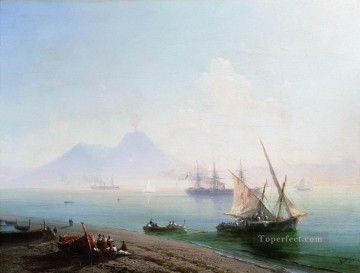  1877 Oil Painting - the bay of naples in the morning 1877 Romantic Ivan Aivazovsky Russian
